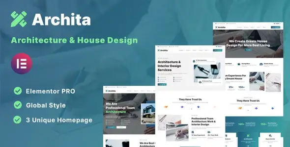 Archita – Architecture & Interior Design Elementor Template Kit